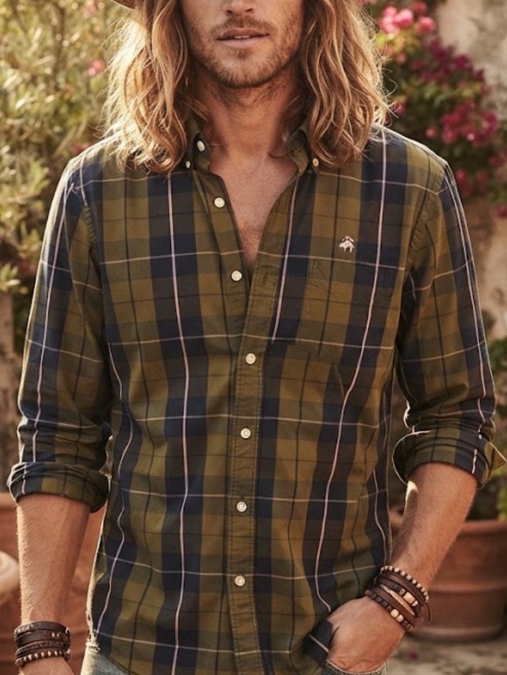 Brooks Brothers Plaid Sport Shirt L | Golden Fleece Button Down